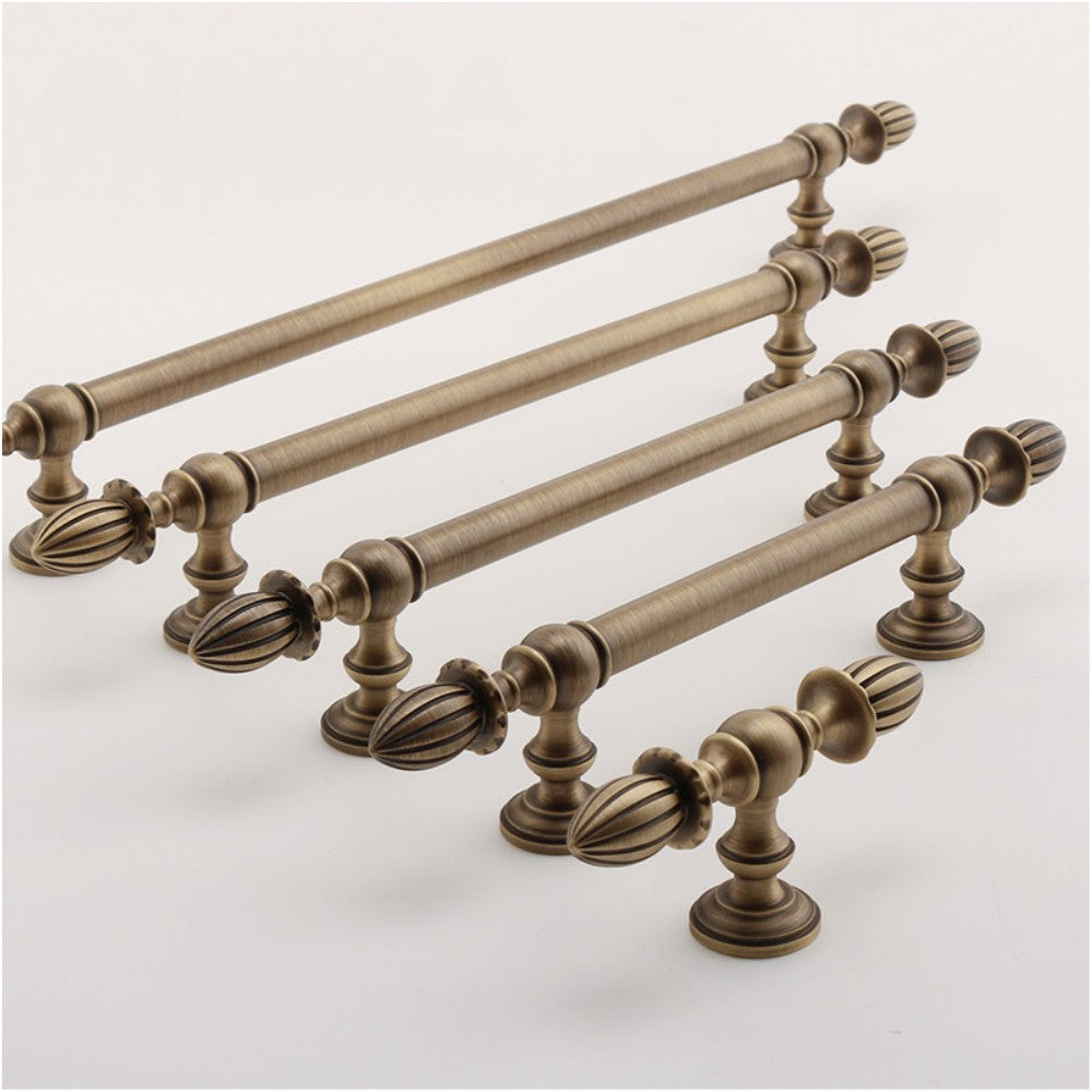 FLUX polished gold 6.25 inch cabinet bar pull - navy blue kitchen - ARCHANDLES