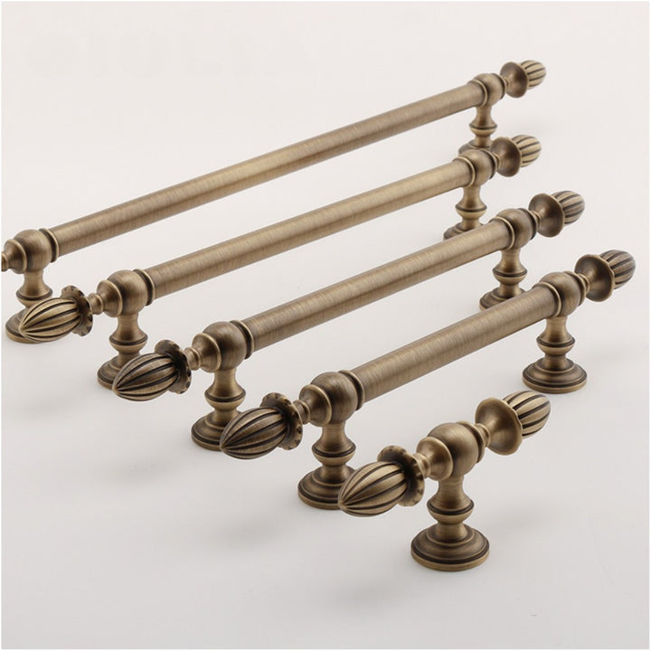 FLUX polished gold 6.25 inch cabinet bar pull - navy blue kitchen - ARCHANDLES