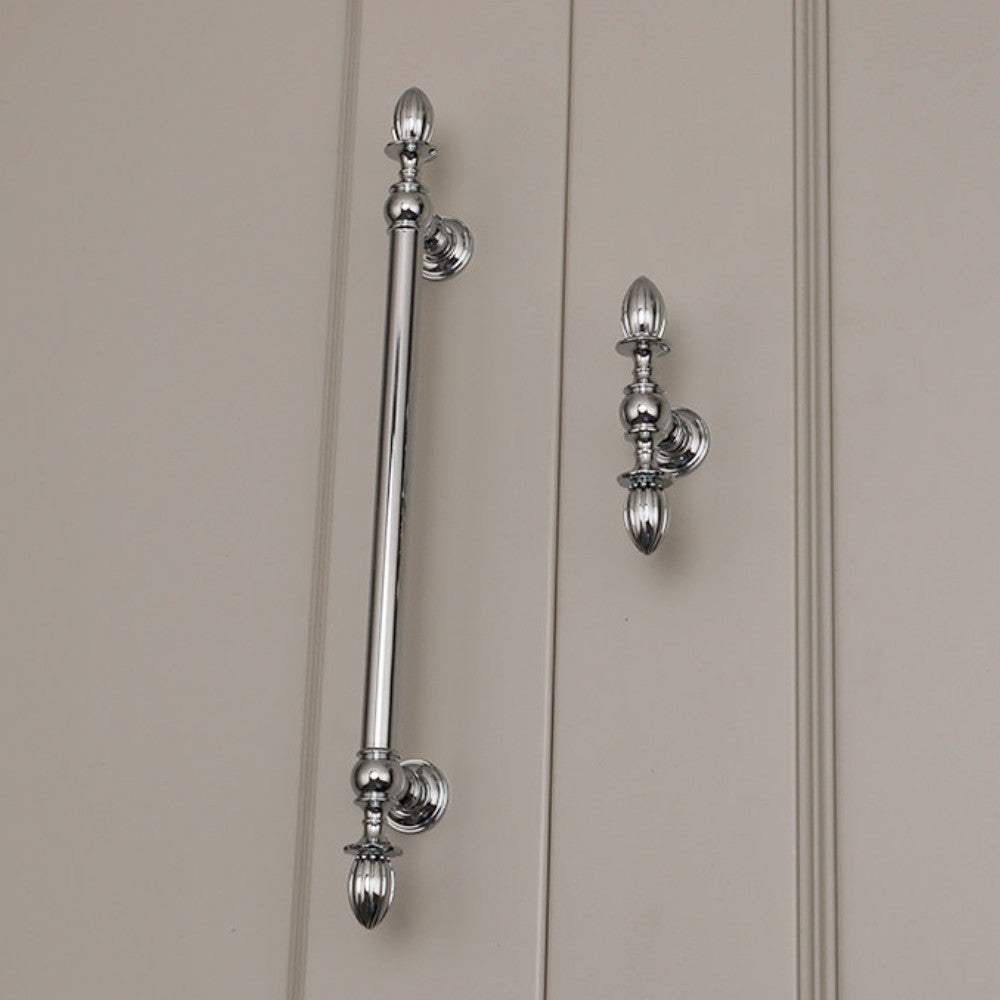FLUX polished gold 6.25 inch cabinet bar pull - navy blue kitchen - ARCHANDLES