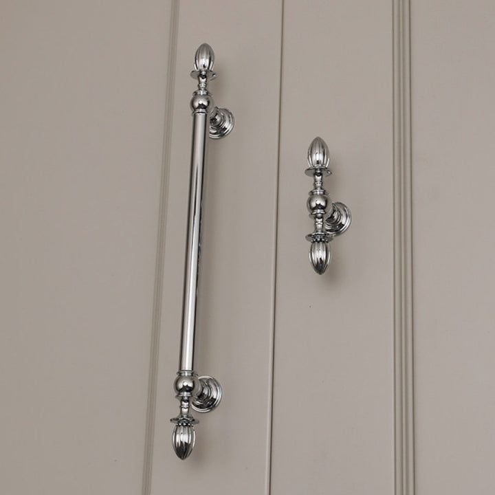 FLUX polished gold 6.25 inch cabinet bar pull - navy blue kitchen - ARCHANDLES