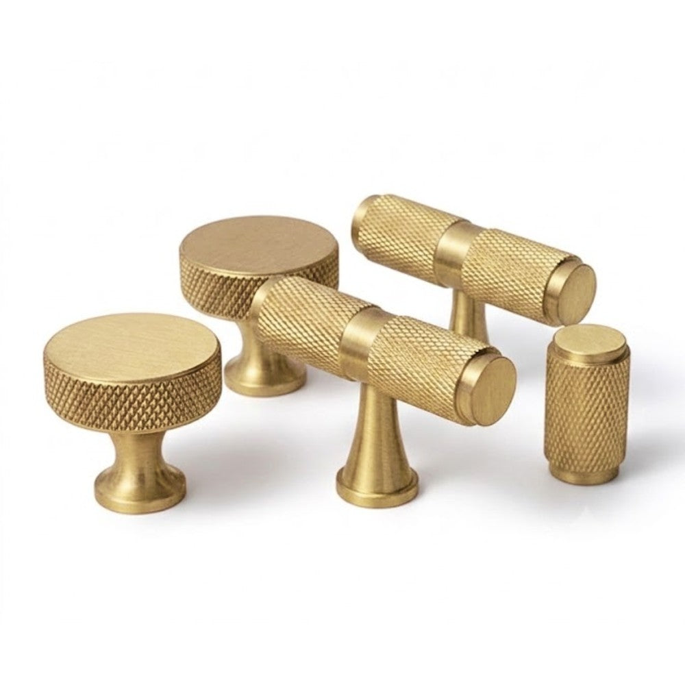 FRAME brushed brass 7.5 inch cabinet bar pull - navy blue kitchen island - ARCHANDLES