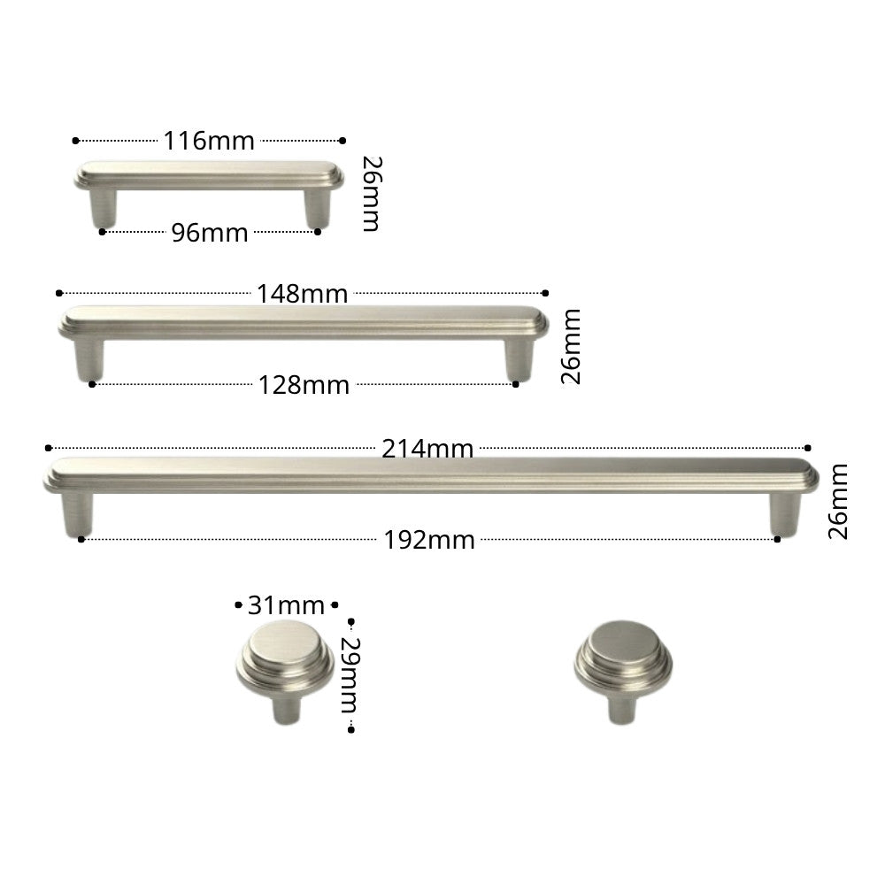 5 Inch Brushed Nickel Cabinet Pulls | LUX