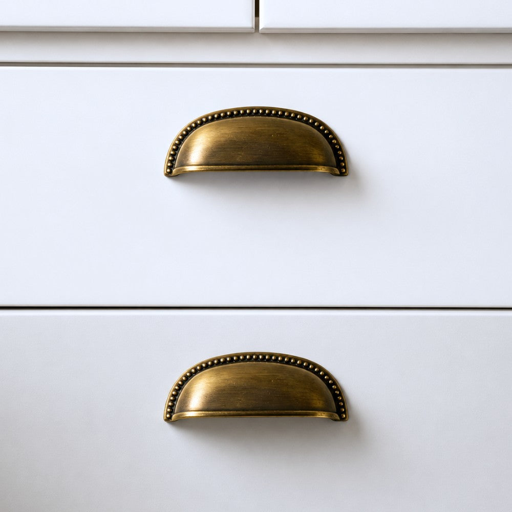 3 Inch Antique Brass Cup Pulls | LUXOR