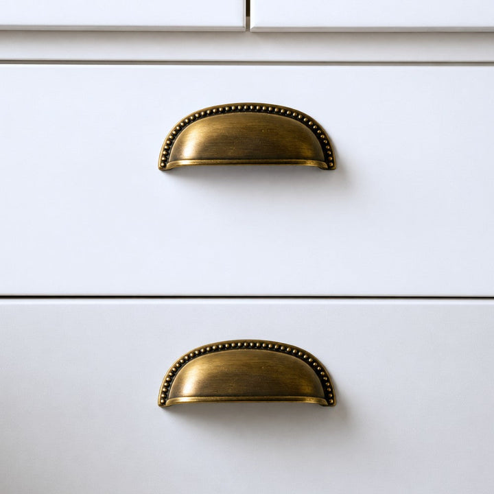 3 Inch Antique Brass Cup Pulls | LUXOR