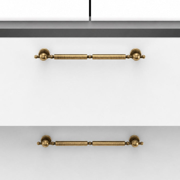 3 Inch Antique Brass Cup Pulls | LUXOR
