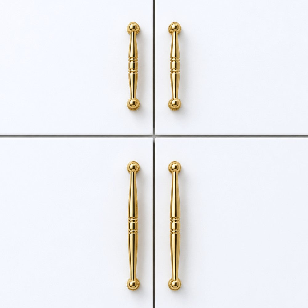 6.25 Inch Polished Gold Cabinet Pulls | MARBLE