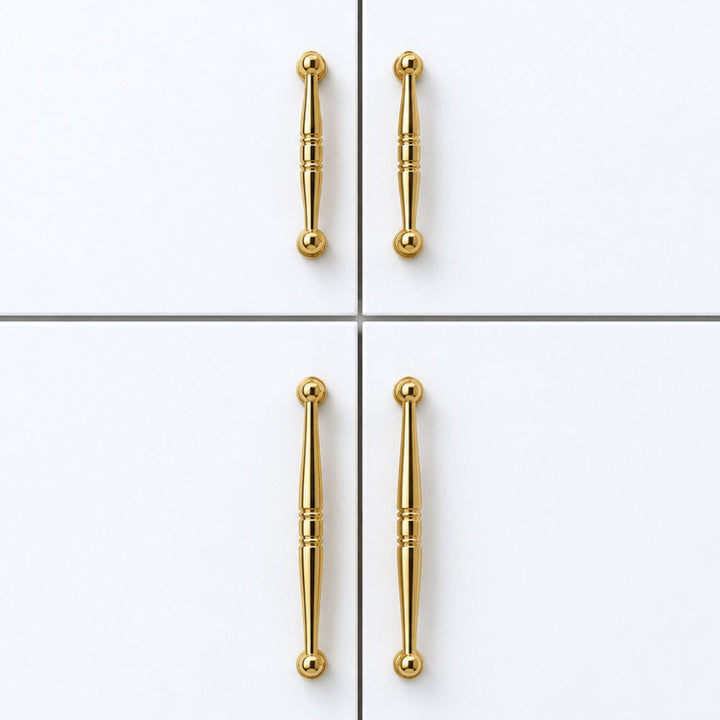 6.25 Inch Polished Gold Cabinet Pulls | MARBLE