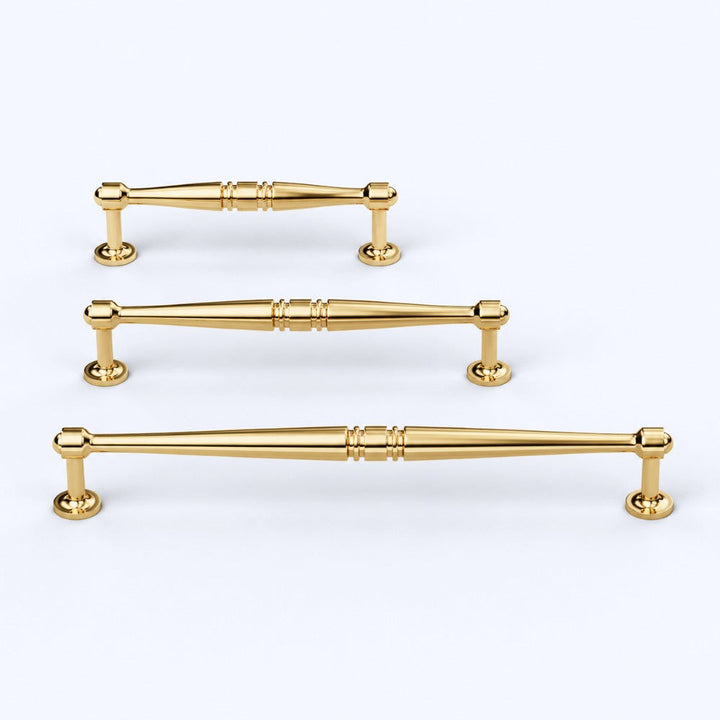 6.25 Inch Polished Gold Cabinet Pulls | MARBLE