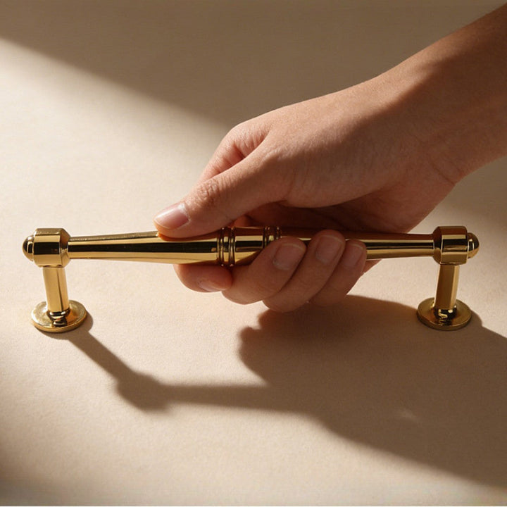 6.25 Inch Polished Gold Cabinet Pulls | MARBLE