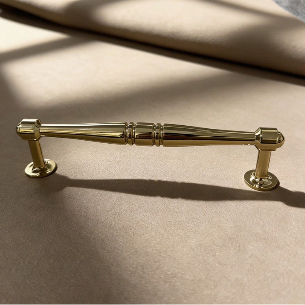 6.25 Inch Polished Gold Cabinet Pulls | MARBLE