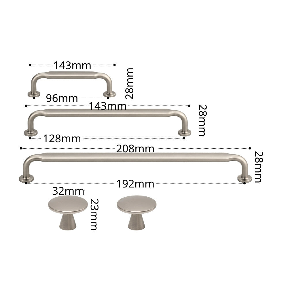 6.25 Inch Brushed Nickel Cabinet Pulls | NOVA