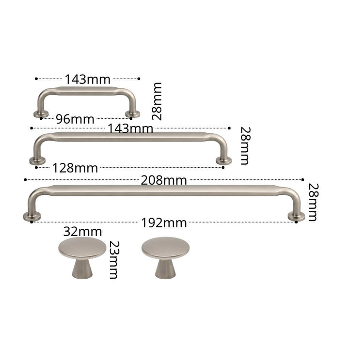 6.25 Inch Brushed Nickel Cabinet Pulls | NOVA