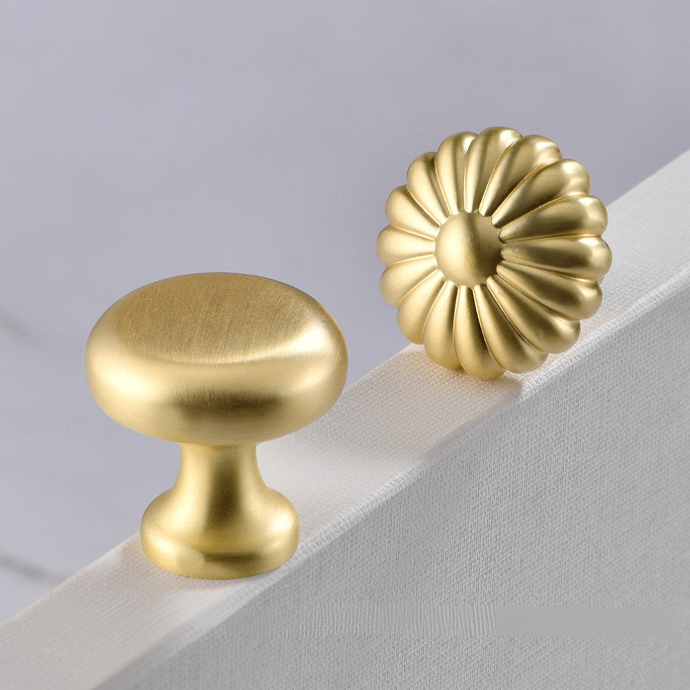 OMEGA Brushed Gold Cabinet Knobs for Kitchen