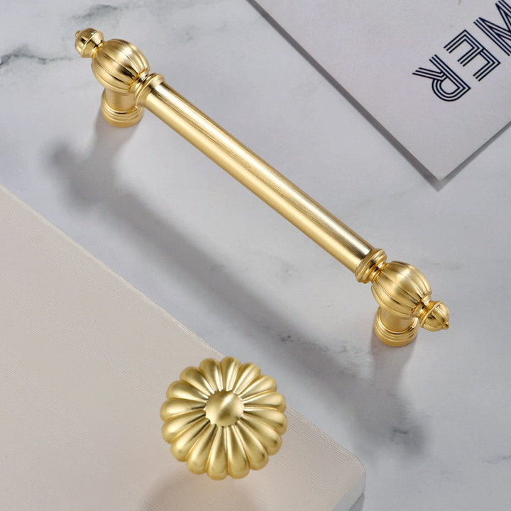 OMEGA Brushed Gold Cabinet Knobs for Kitchen
