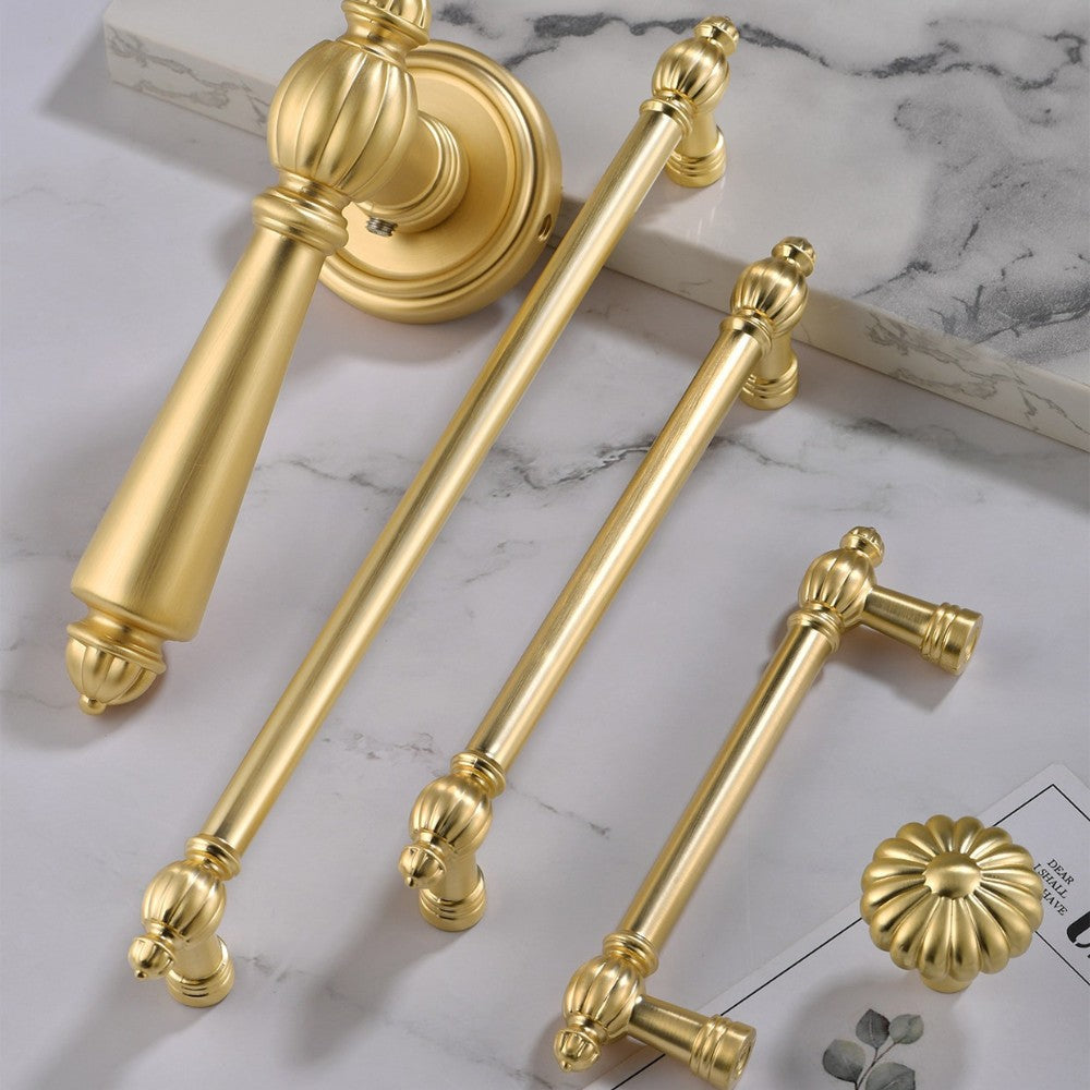OMEGA Brushed Gold Cabinet Knobs for Kitchen