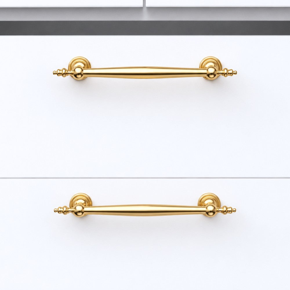 5 Inch Polished Gold Cabinet Pulls | ONYX