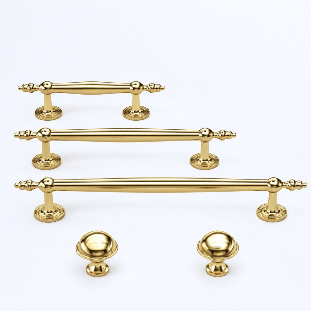 5 Inch Polished Gold Cabinet Pulls | ONYX