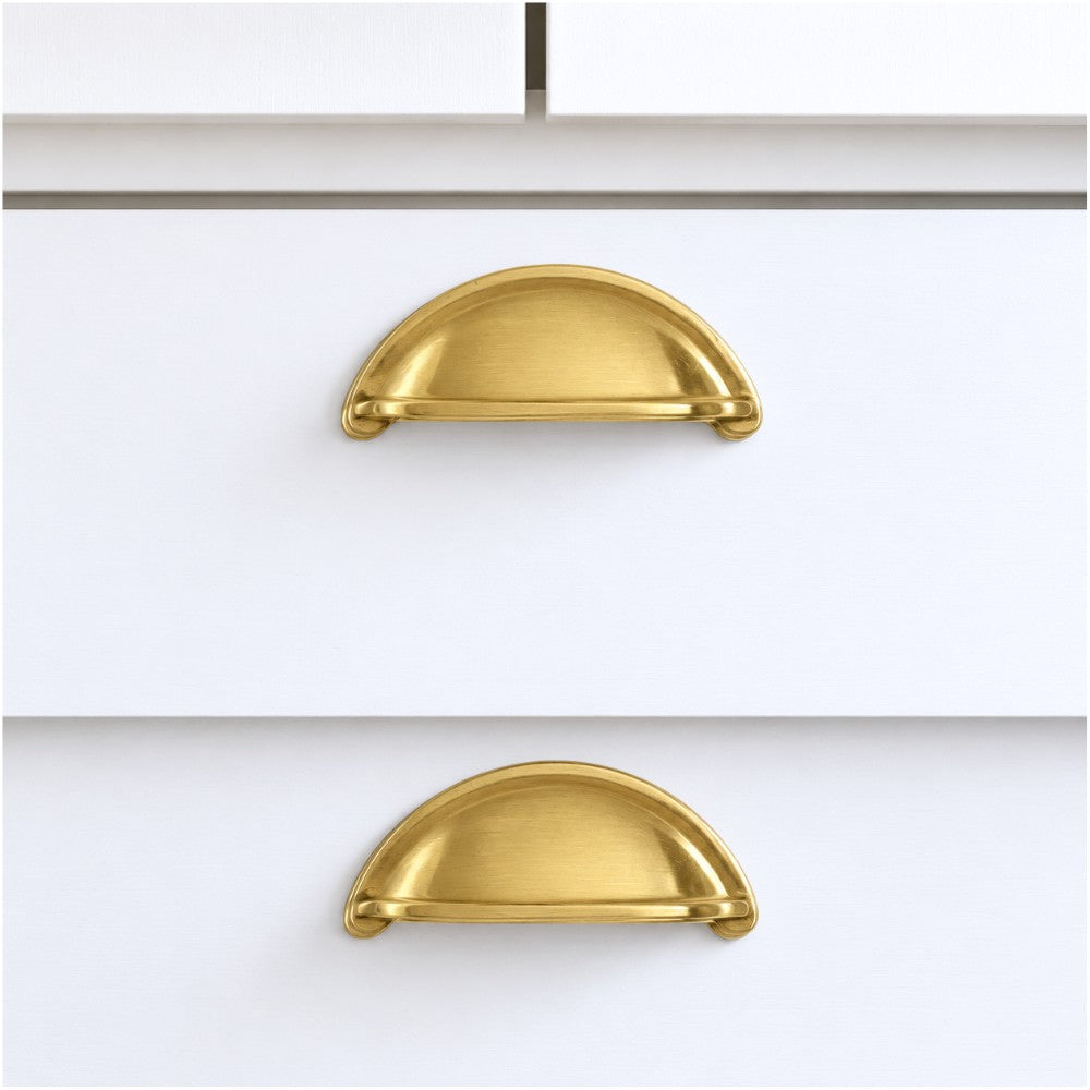 3 Inch Brushed Brass Cup Pulls | ORBIT