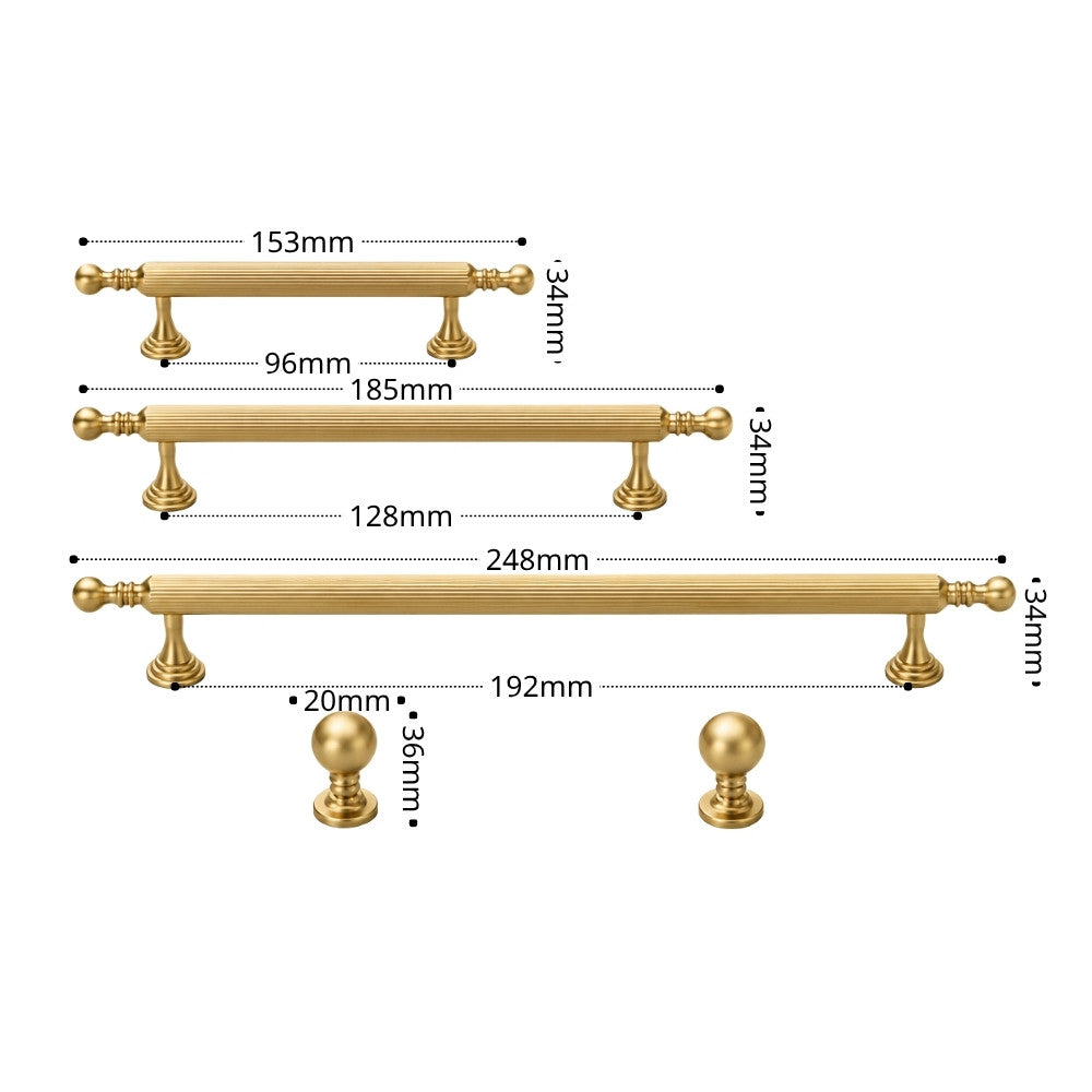 7.5 Inch Brushed Gold Cabinet Pulls | PANEL