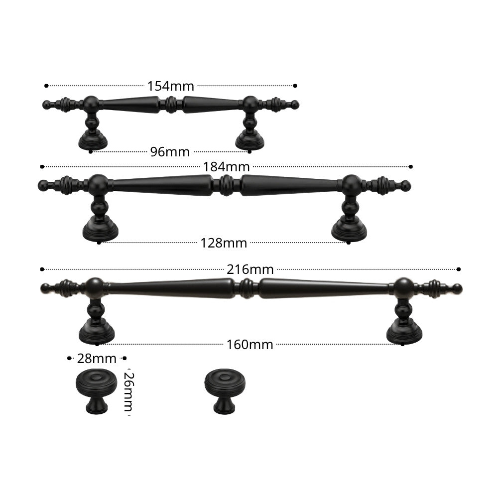 PLANE matte black 6.25 inch cabinet bar pull - white shaker kitchen island - ARCHANDLES