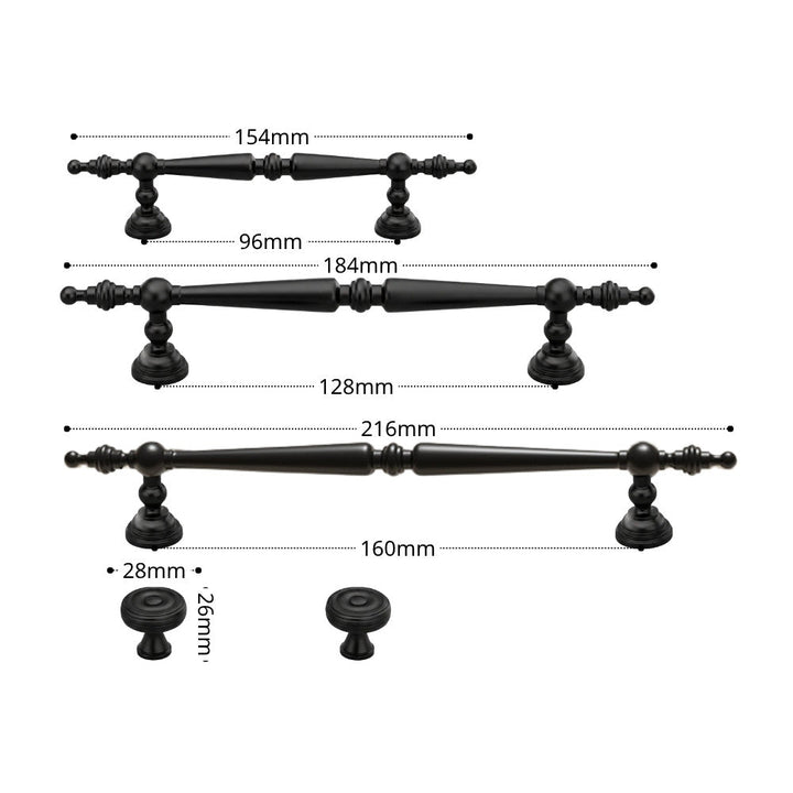 PLANE matte black 6.25 inch cabinet bar pull - white shaker kitchen island - ARCHANDLES