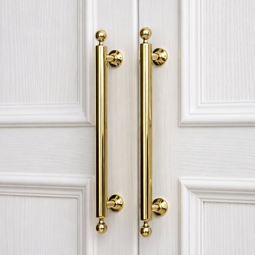 ECHO polished gold 3.75-inch cabinet knobs and pulls by ARCHANDLES