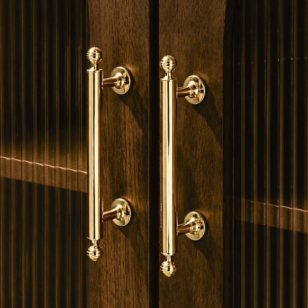 Polished gold 3.75-inch cabinet knobs and pulls — view 06