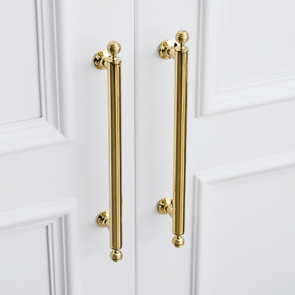Polished gold 3.75-inch cabinet knobs and pulls — view 10