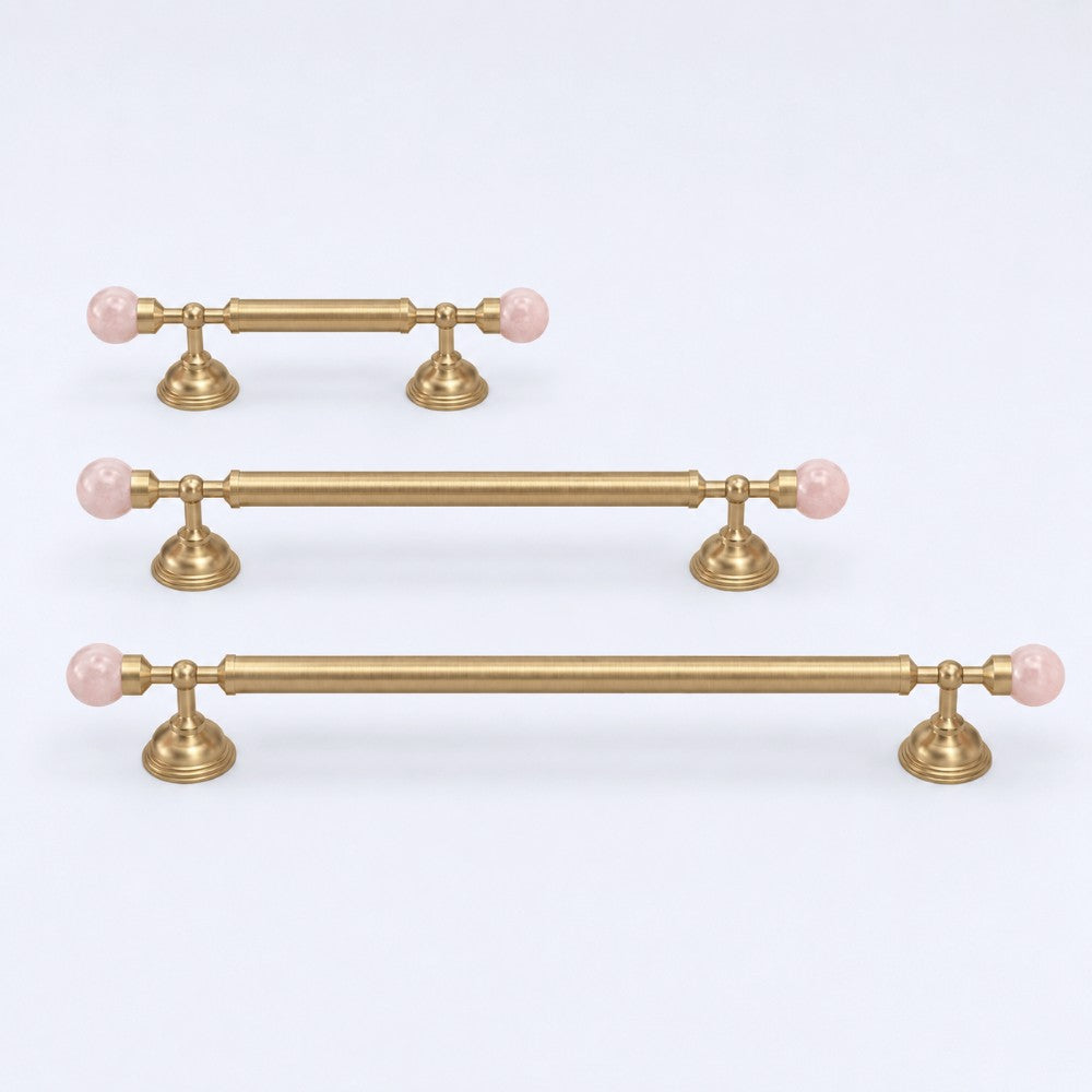 PRIME brushed brass 5 inch cabinet bar pull - navy blue kitchen island - ARCHANDLES