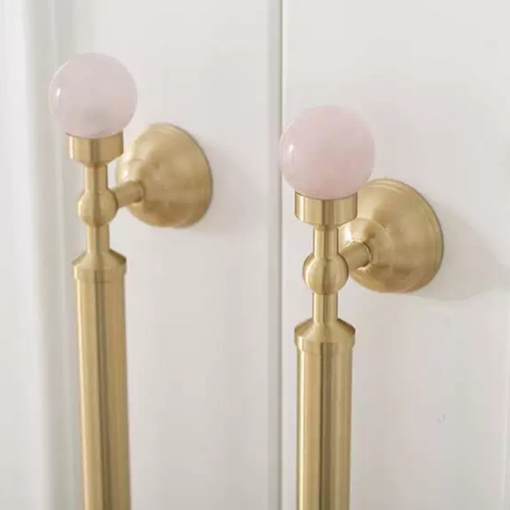 PRIME brushed brass 5 inch cabinet bar pull - navy blue kitchen island - ARCHANDLES