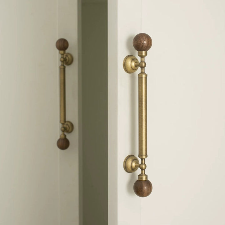 PRIME brushed brass 5 inch cabinet bar pull - navy blue kitchen island - ARCHANDLES