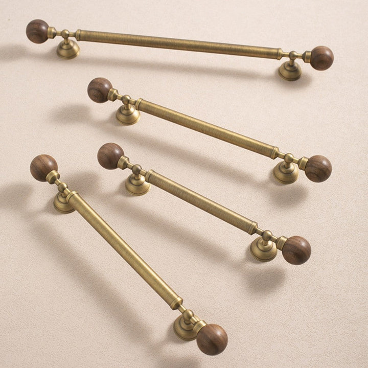 PRIME brushed brass 5 inch cabinet bar pull - navy blue kitchen island - ARCHANDLES
