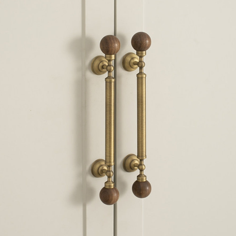 PRIME brushed brass 5 inch cabinet bar pull - navy blue kitchen island - ARCHANDLES