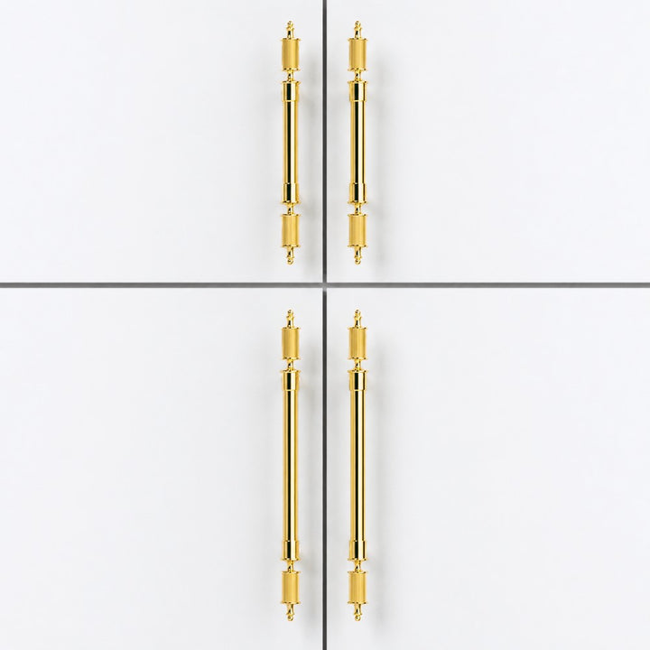 PULSE polished gold 5 inch cabinet bar pull - navy blue kitchen - ARCHANDLES