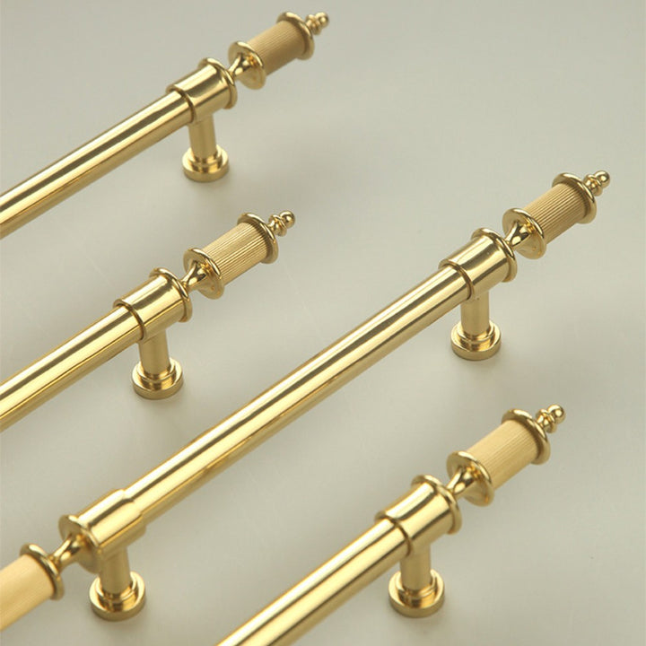 PULSE polished gold 5 inch cabinet bar pull - navy blue kitchen - ARCHANDLES