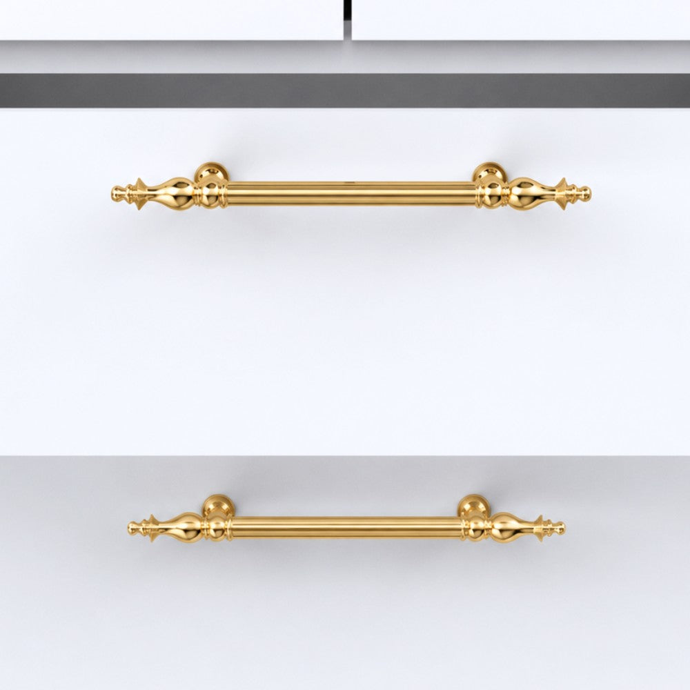 7.5 Inch Polished Gold Cabinet Pulls | QUARTZ