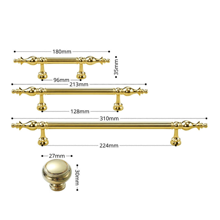 7.5 Inch Polished Gold Cabinet Pulls | QUARTZ