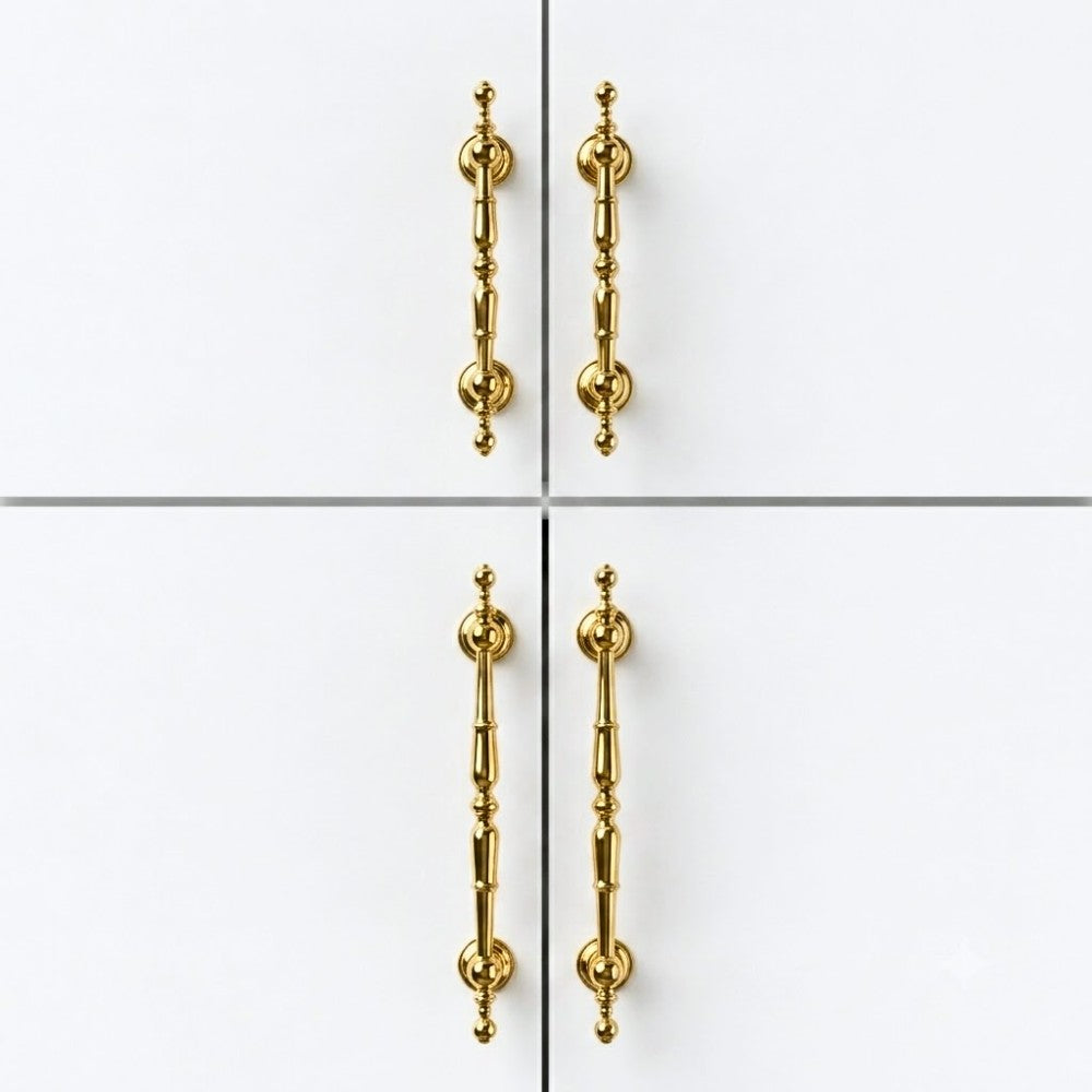 SILK polished gold 10 inch cabinet bar pull - navy blue kitchen - ARCHANDLES
