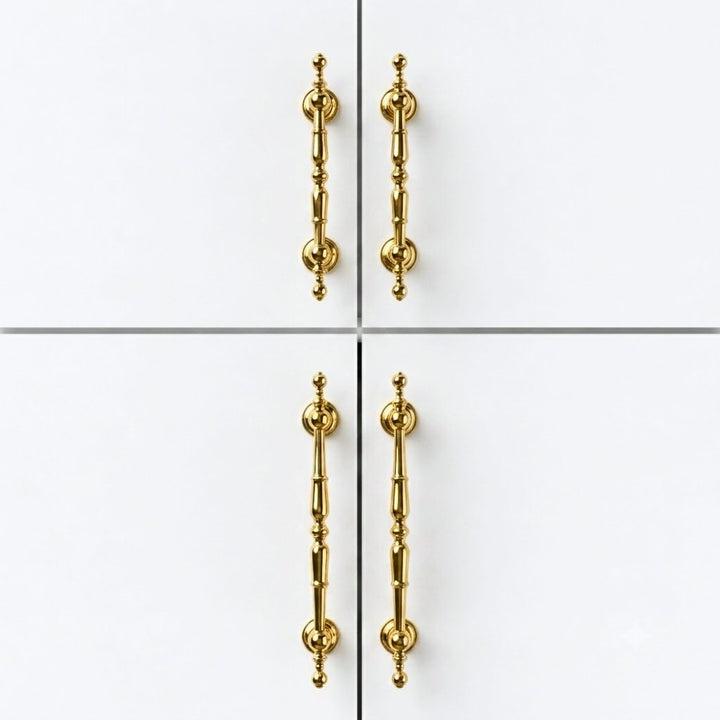 SILK polished gold 10 inch cabinet bar pull - navy blue kitchen - ARCHANDLES