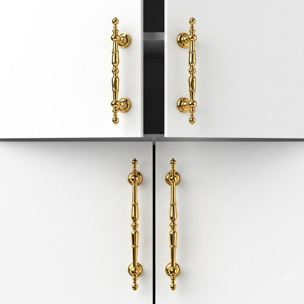 SILK polished gold 10 inch cabinet bar pull - navy blue kitchen - ARCHANDLES