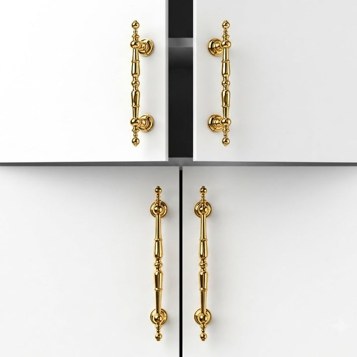 SILK polished gold 10 inch cabinet bar pull - navy blue kitchen - ARCHANDLES