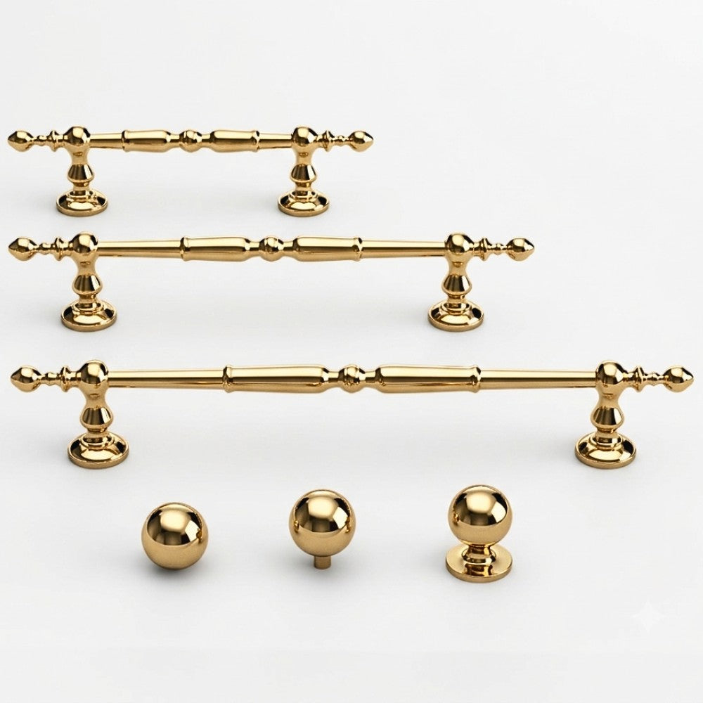 SILK polished gold 10 inch cabinet bar pull - navy blue kitchen - ARCHANDLES