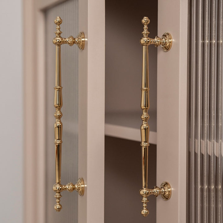 SILK polished gold 10 inch cabinet bar pull - navy blue kitchen - ARCHANDLES