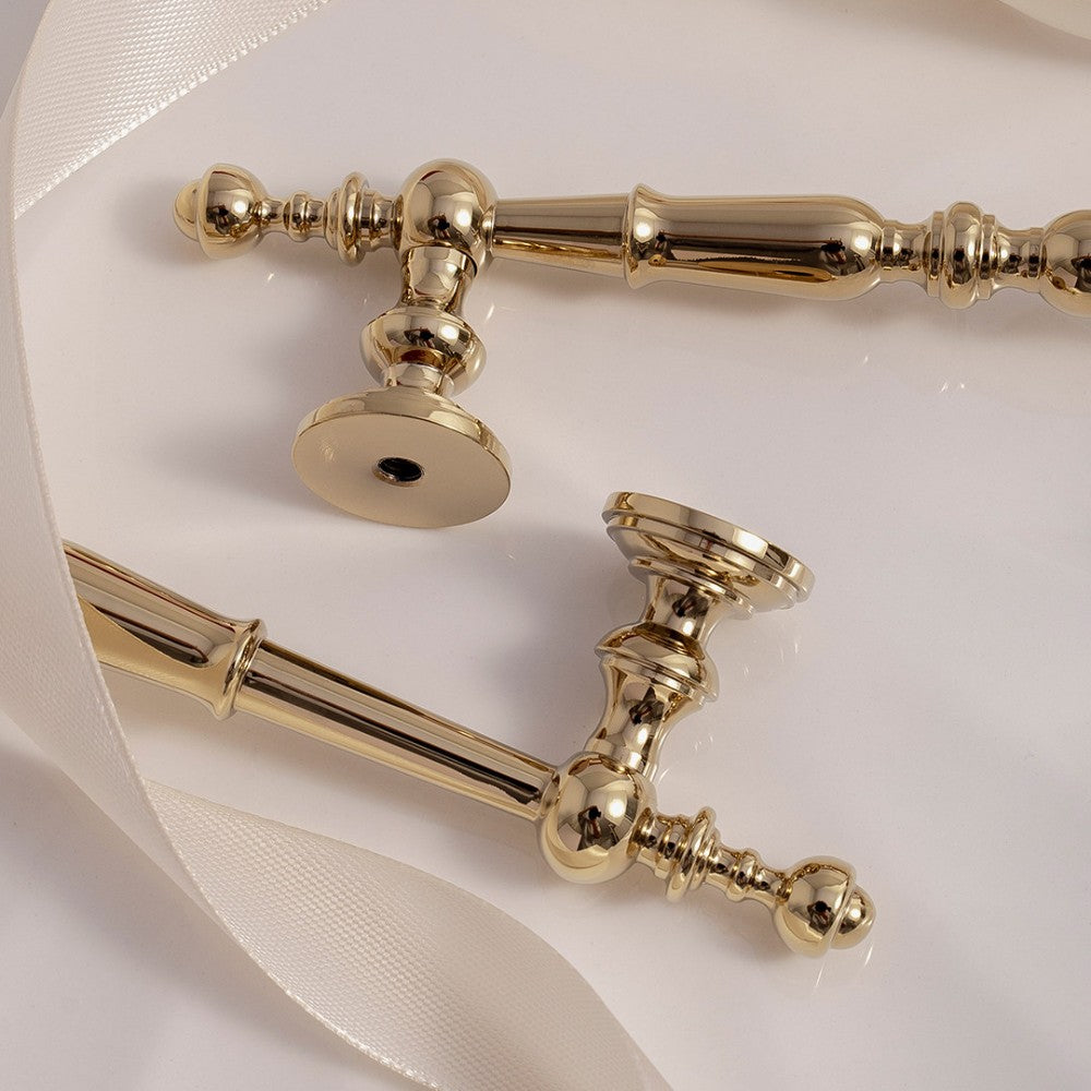 SILK polished gold 10 inch cabinet bar pull - navy blue kitchen - ARCHANDLES
