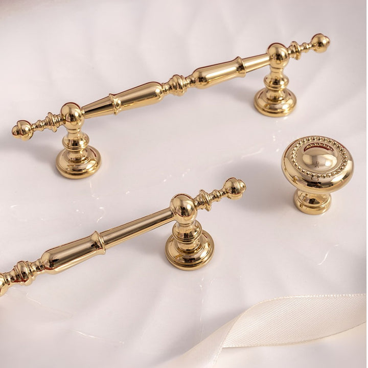 SILK polished gold 10 inch cabinet bar pull - navy blue kitchen - ARCHANDLES