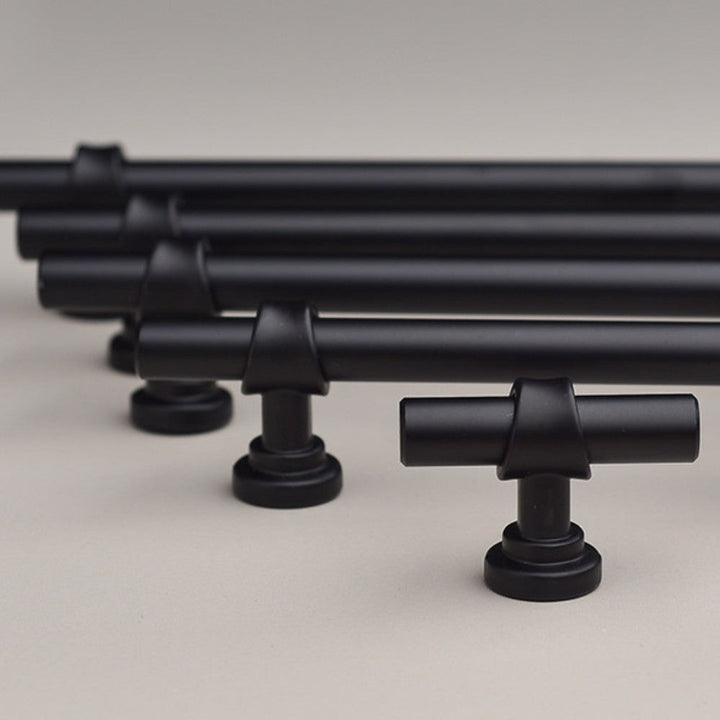 SKYE cabinet pull matte black finish texture close-up