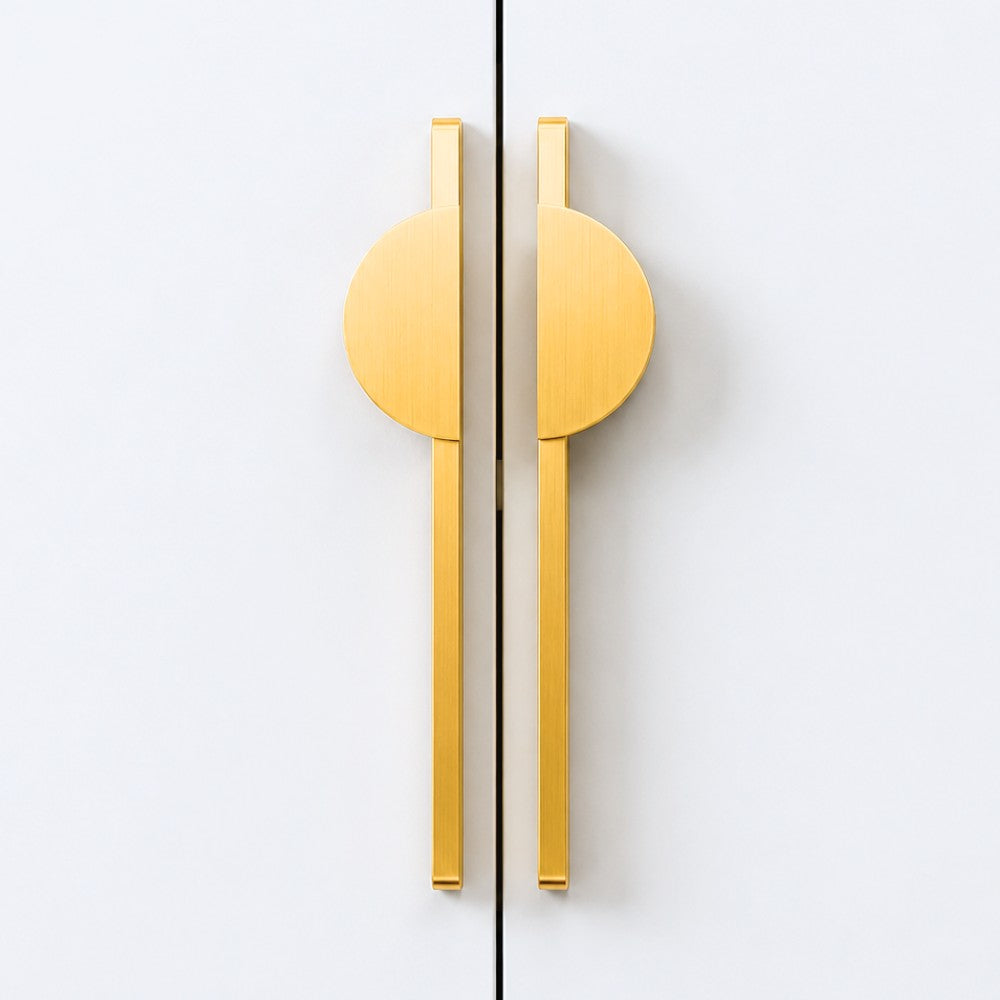 10 Inch Brushed Gold Cabinet Pulls | SLAB