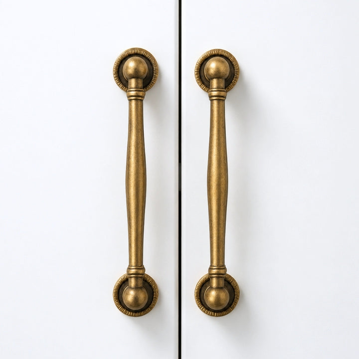 STACK antique brass 5 inch cabinet cup pull - ARCHANDLES
