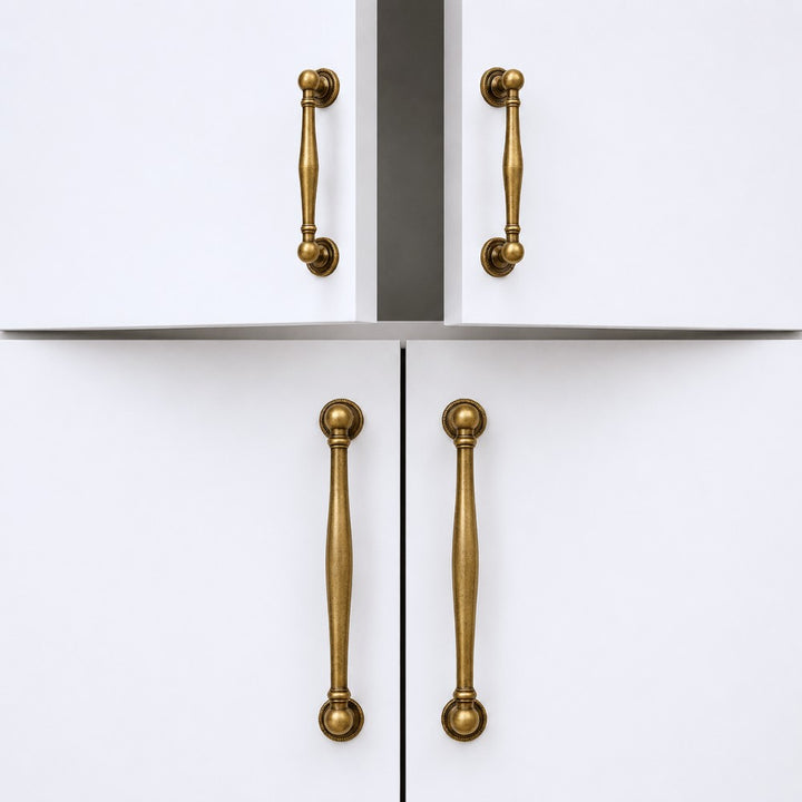 STACK antique brass 5 inch cabinet cup pull - ARCHANDLES