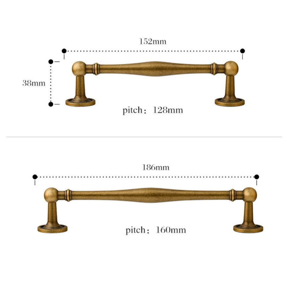 STACK antique brass 5 inch cabinet cup pull - ARCHANDLES